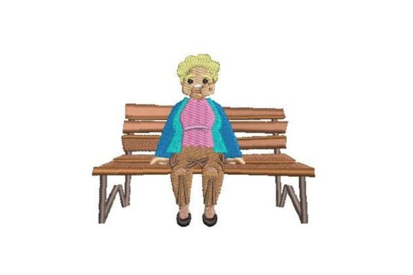 Reviewing White Elderly Woman Sitting for Business Merch